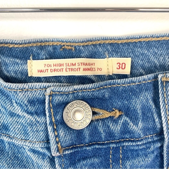 BNWT:Levi’s Premium 70s High Slim Straight Jeans Women’s 30 New - Picture 5 of 11